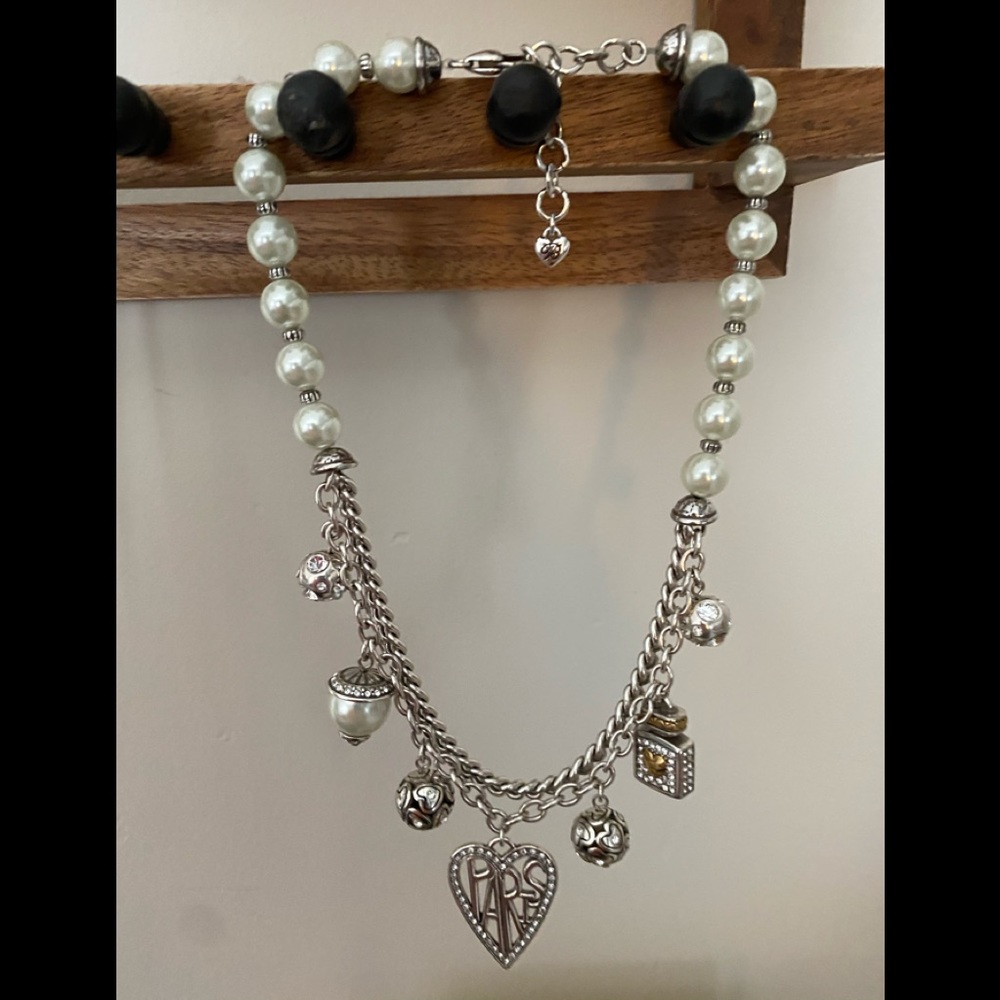 Brighton Necklace Silver and Pearls